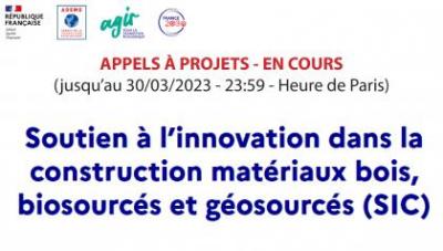 Soutien à l’innovation dans la construction matériaux bois, biosourcés et géosourcés