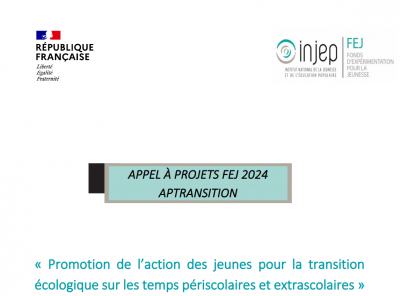 Promotion de l’action des jeunes pour la transition écologique sur les temps périscolaires et extrascolaires