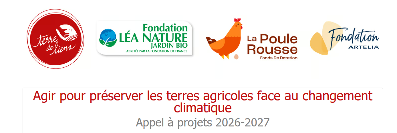 Agir pour préserver les terres agricoles face au changement climatique - Appel à projets 2026-2027